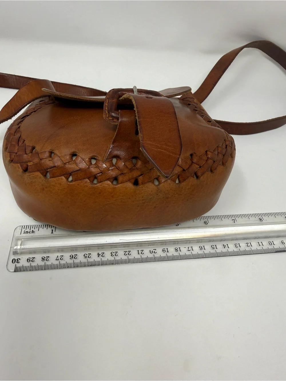 Classic Brown Leather Crossbody Bag - Timeless Rustic Style